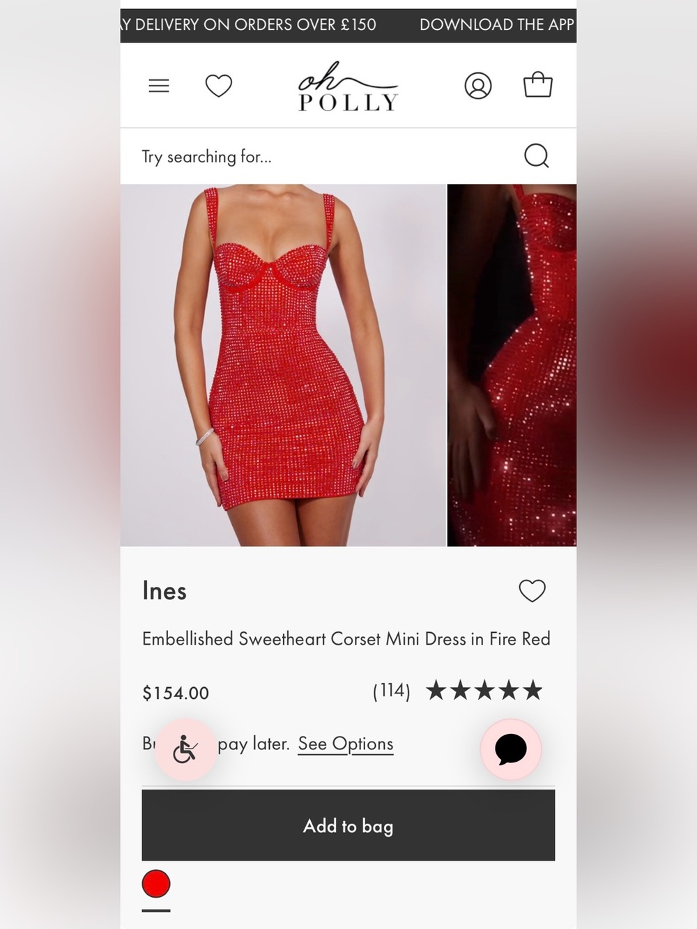 Oh Polly Ines Corset Mini dress